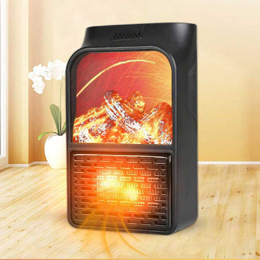 Mini Electric Fan Heater Simulation LED Flame Light Room Heater